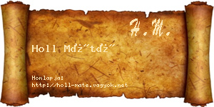 Holl Máté névjegykártya