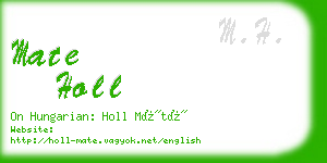 mate holl business card